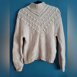 Chic Cream Turtleneck Sweater